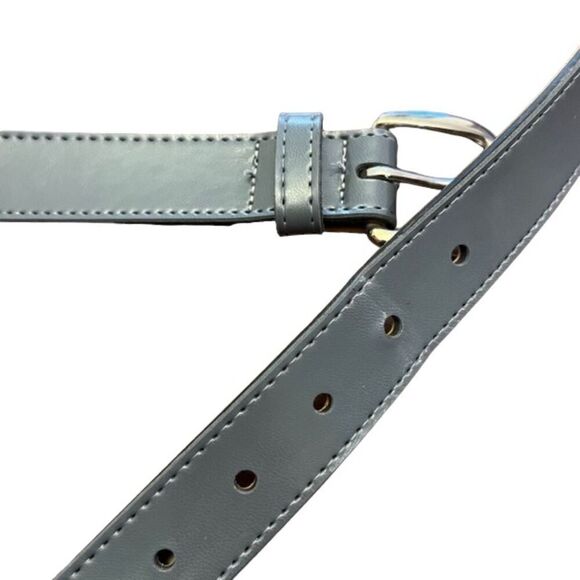 Haband Men's Gray Leather Belt 38 - Picture 3 of 3
